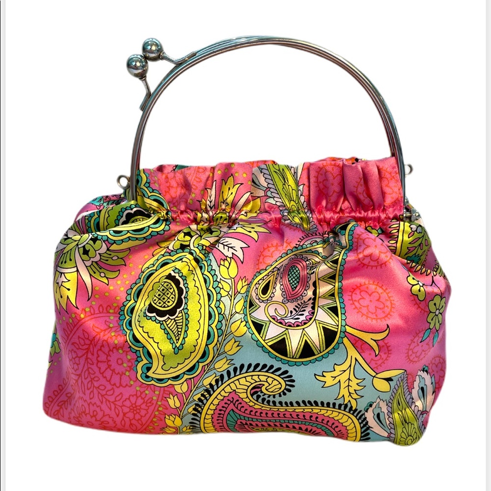 Colorful Soft Hand Bag with Clip Handle